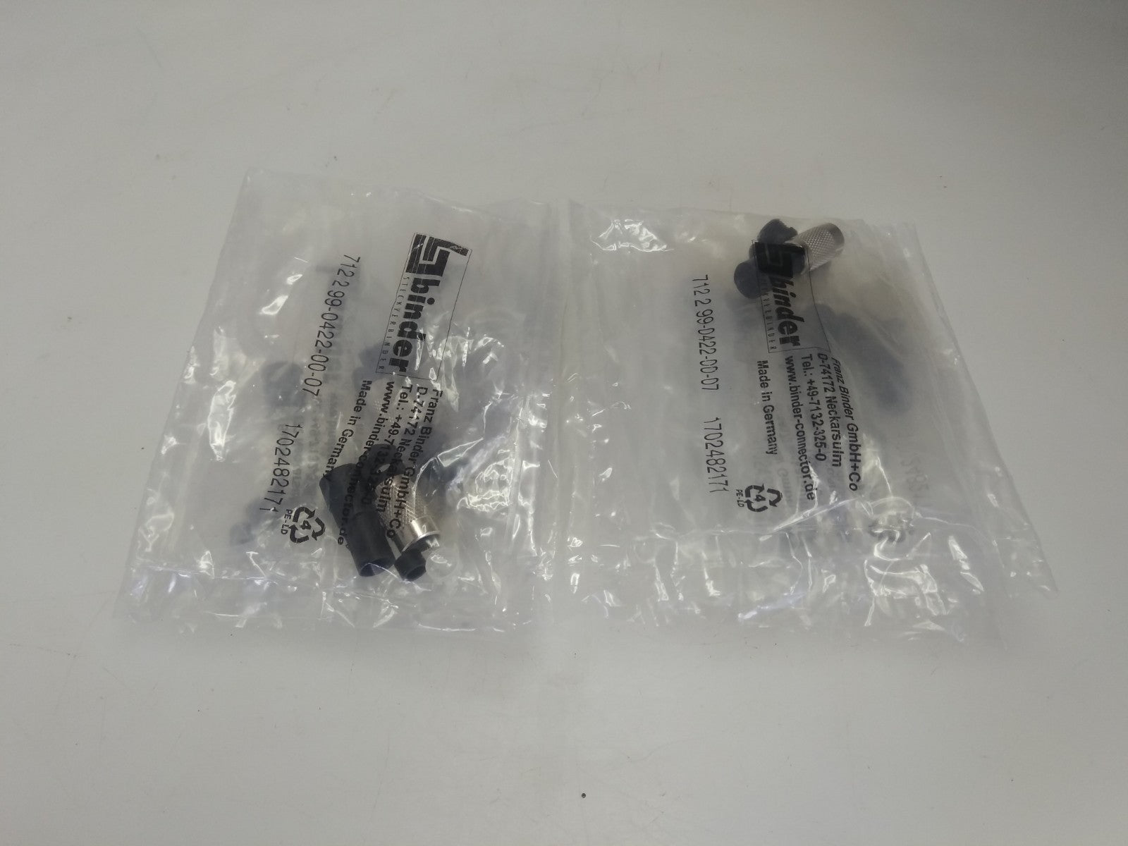 [LOT OF 10] Binder 99-0422-00-07 Series 712 Sub Miniature Circular Connector