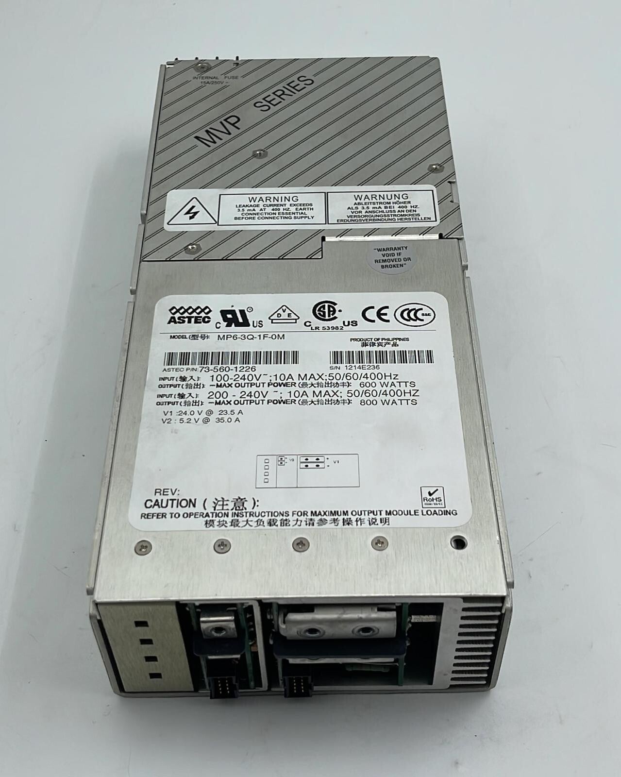 ASTEC MVP Series MP6-3Q-1F-0M 73-560-1226 Power Supply 800W