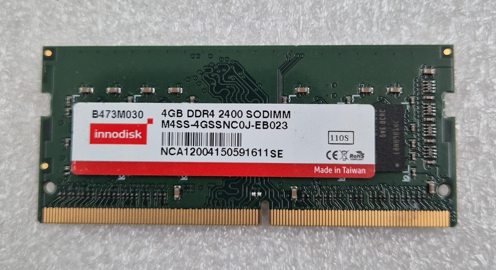 [LOT 8] Innodisk 4GB DDR4 2400 SODIMM Memory Module M4SS-4GSSNC0J-EB023 B473M030