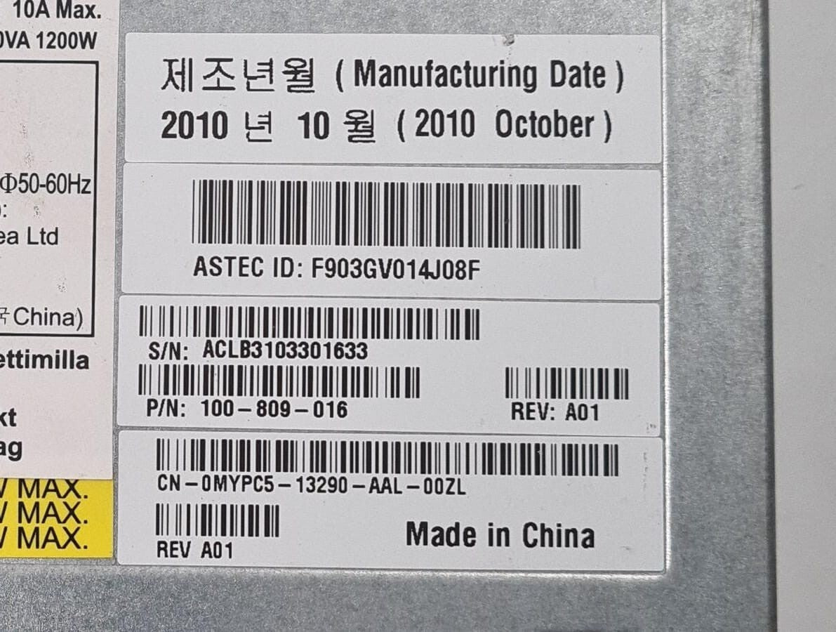 EMC MA01748 078-000-084 ASTEC AA24690 100-809-016 Standby Power Supply