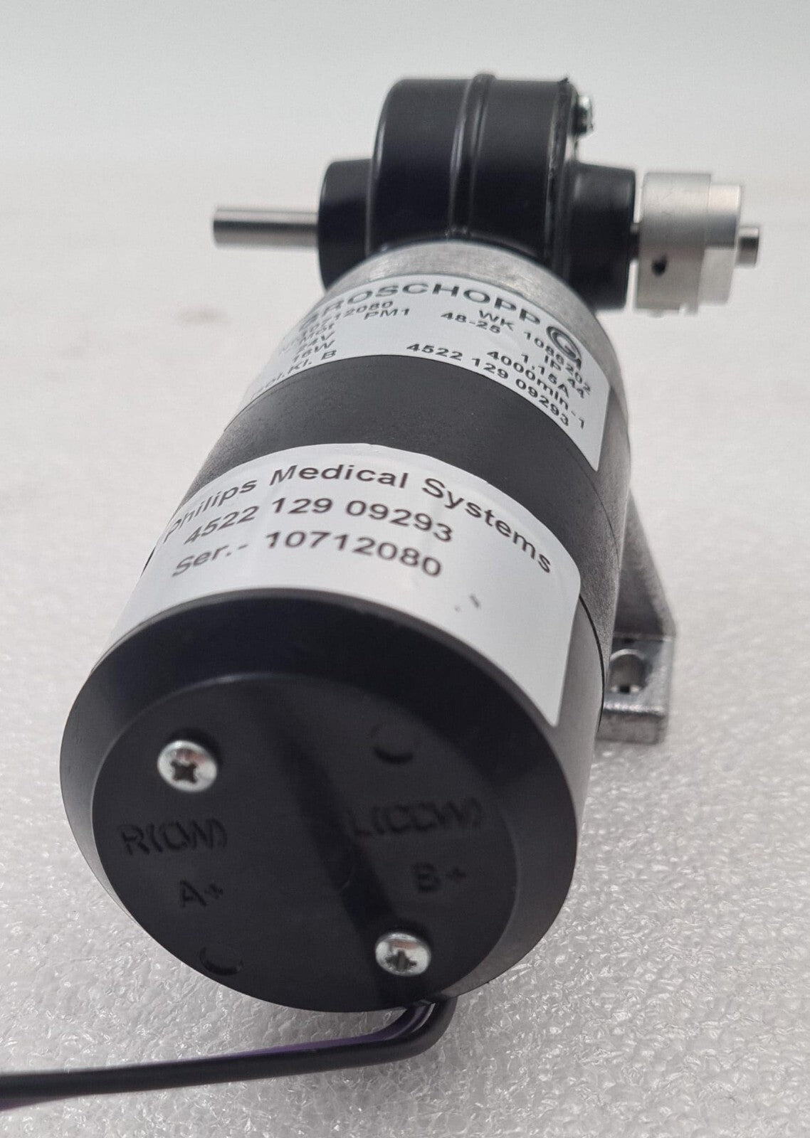 GROSCHOPP WK 1086202 MOT PM1 48-25 ELECTRIC MOTOR 24V for Philips 4522 129 09293