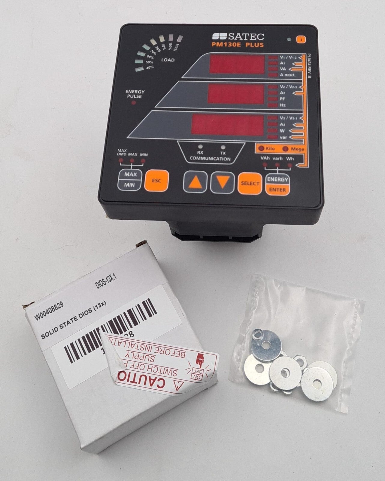 SATEC PM130E PLUS multifunction power meter with SSD DIOS-13X.1