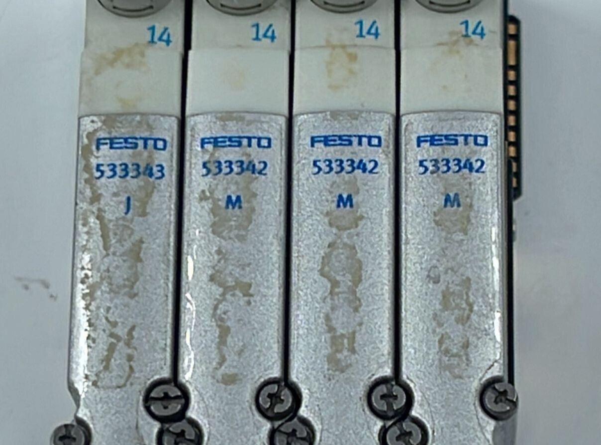 FESTO 533342M + 533343J Solenoid Valva W/ VMPA1-FB-EMS-8