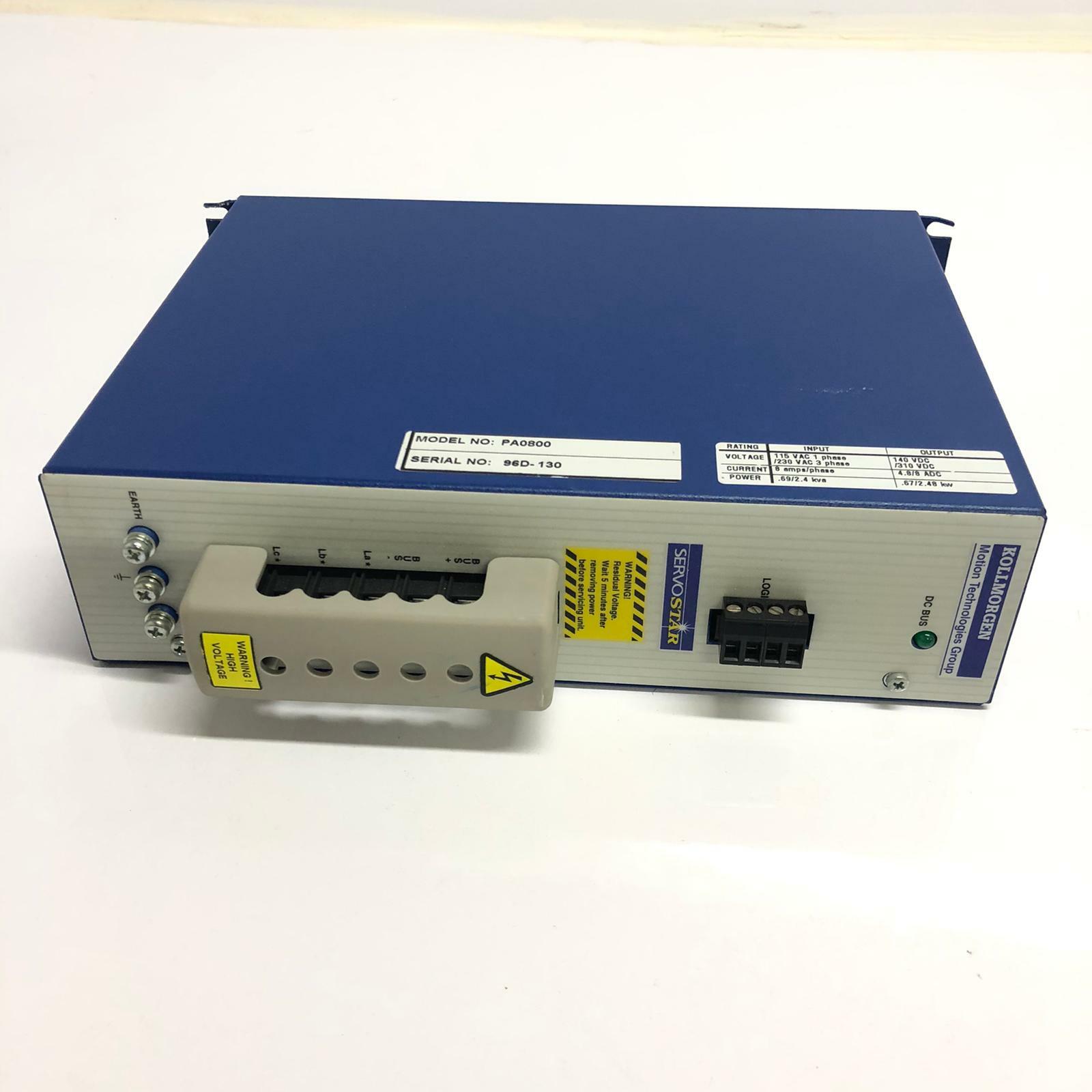 Kollmorgen Motion Technologies Group PA0800 Servostar Power Supply Input 2.4 kva