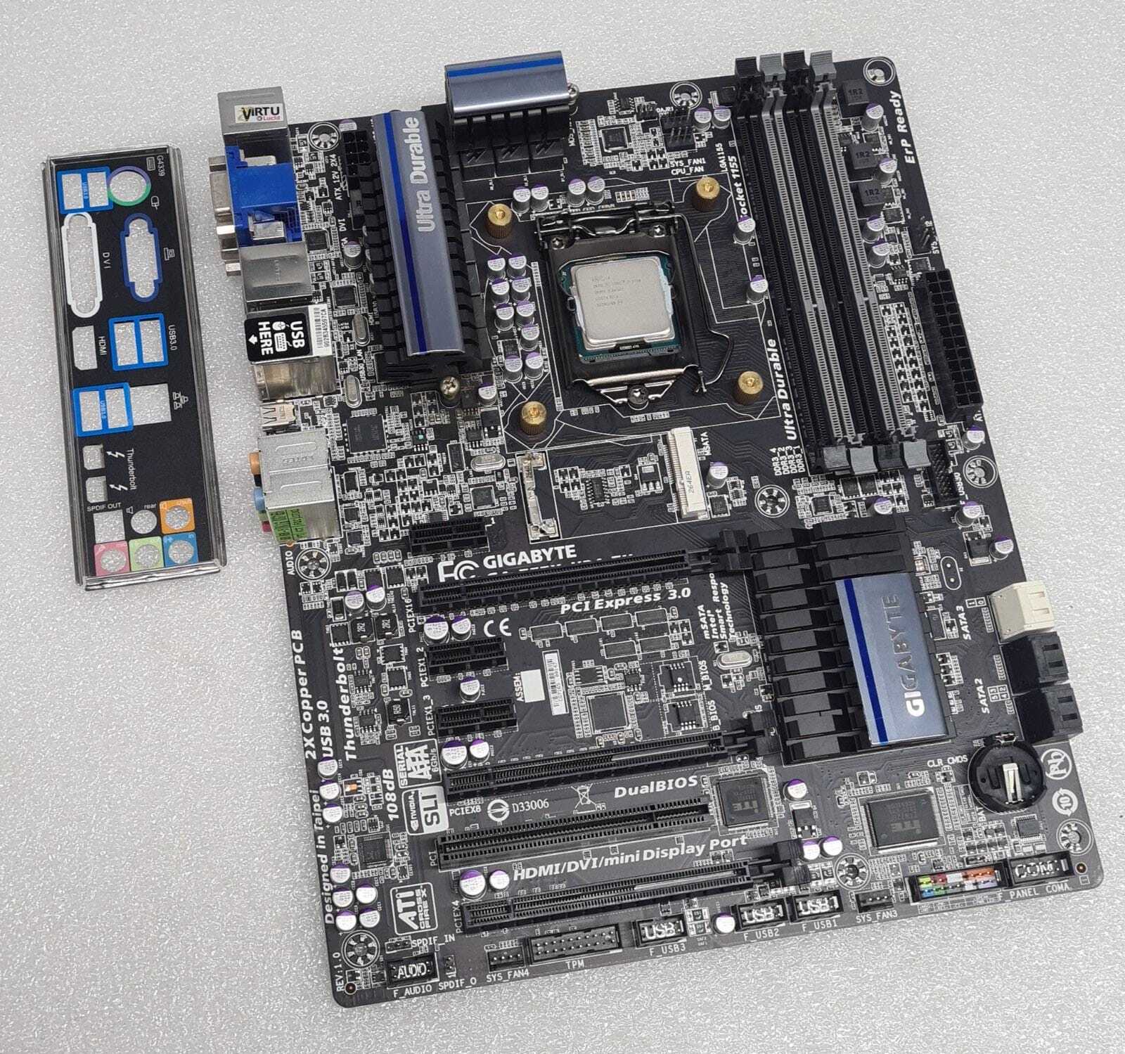 GigaByte Desktop Motherboard GA-Z77X-UP4 TH LGA1155 & Intel i7-3770 & I/O Shield