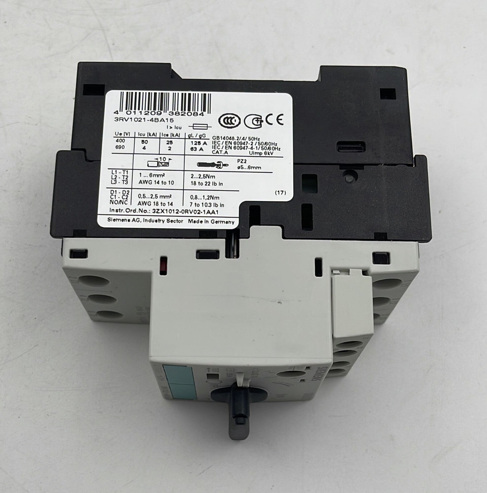 Siemens 3RV1021-4BA15 Circuit breaker 14-20A 1NO + 1NC