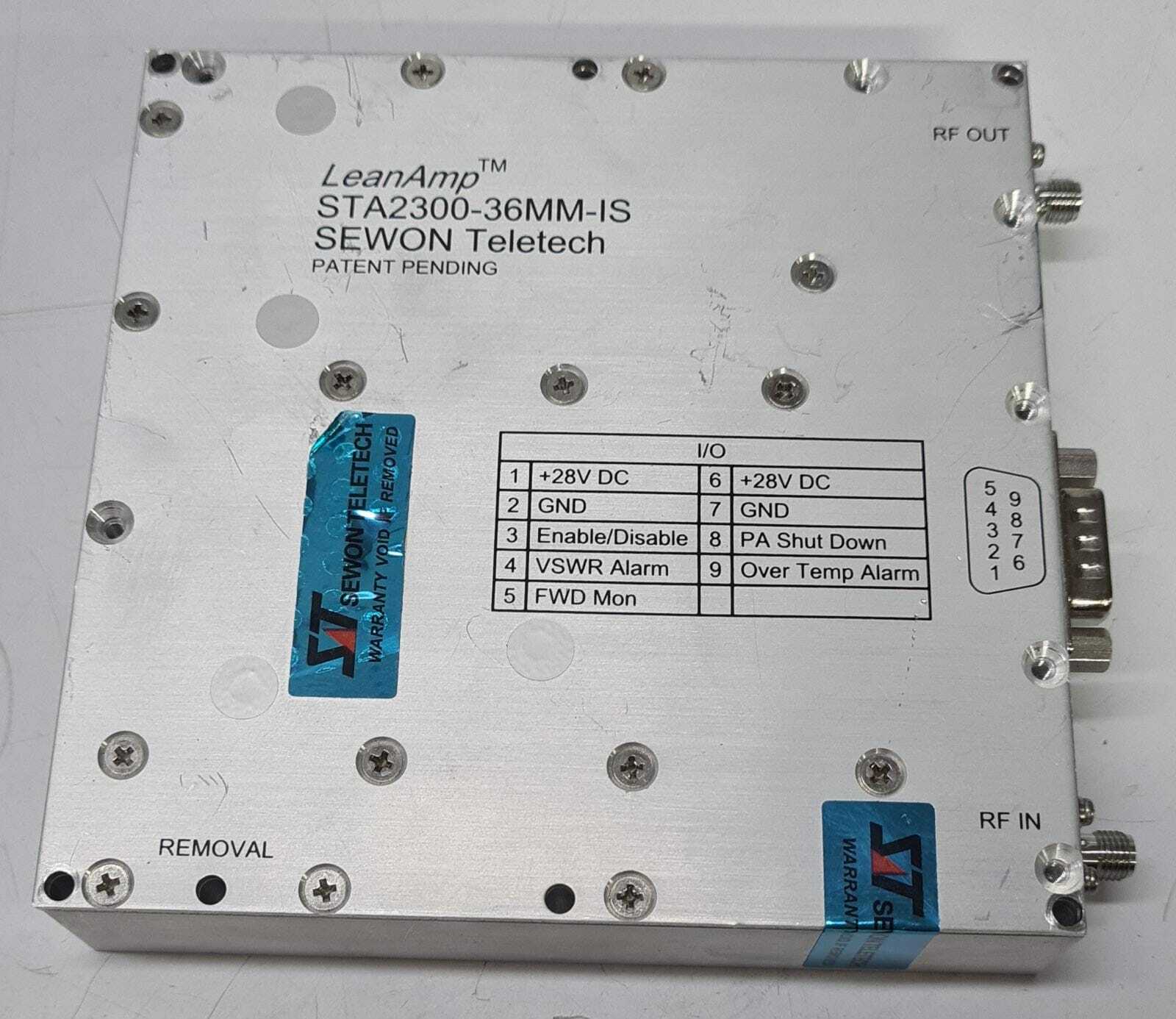 SEWON Teletech LeanAmp RF Amplifiers STA2300-36MM-IS