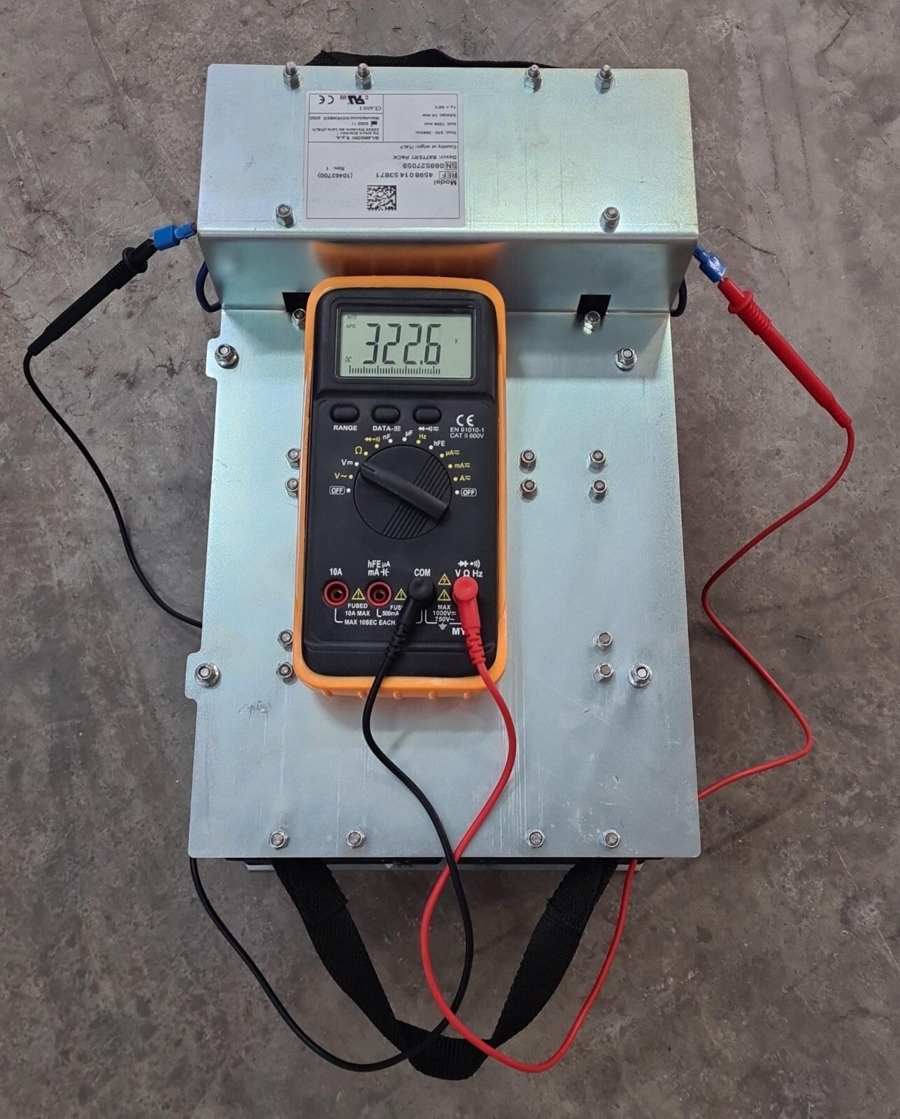 Gilardoni battery pack voltage measurement test view