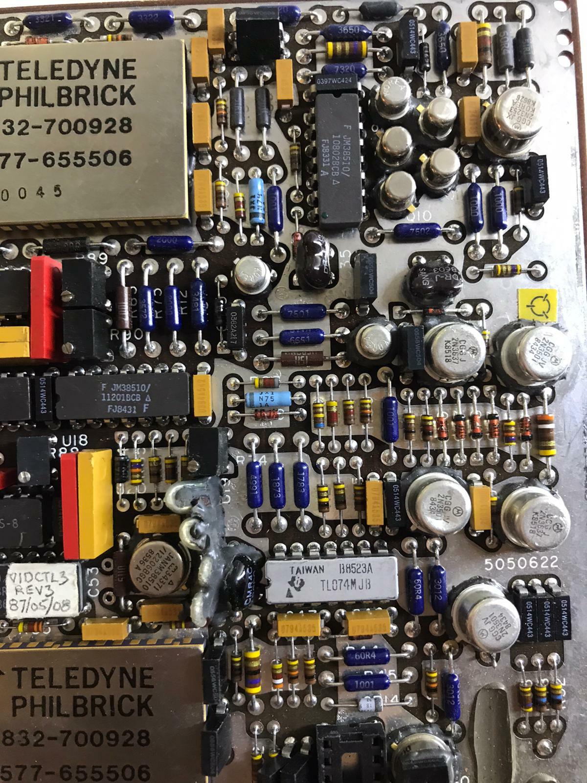 Teledyne Medical Motorola Philbrick Dale CGGJX JM38510 tl074mjb Chip Recovery