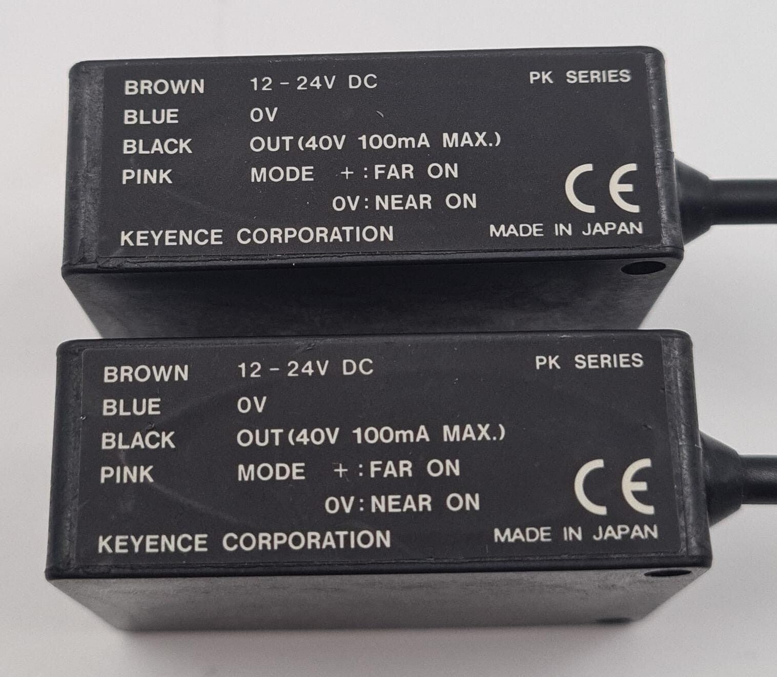 [LOT OF 2] KEYENCE PK-71 Photoelectric Sensor 12-24V E7200-61687