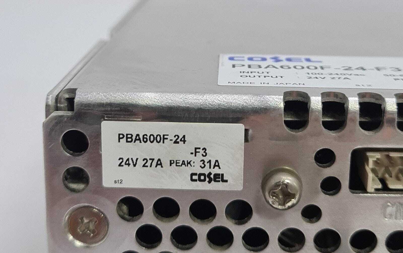 COSEL PBA600F-24-F3 Switching Power Supply 100-240VAC 24V 27A