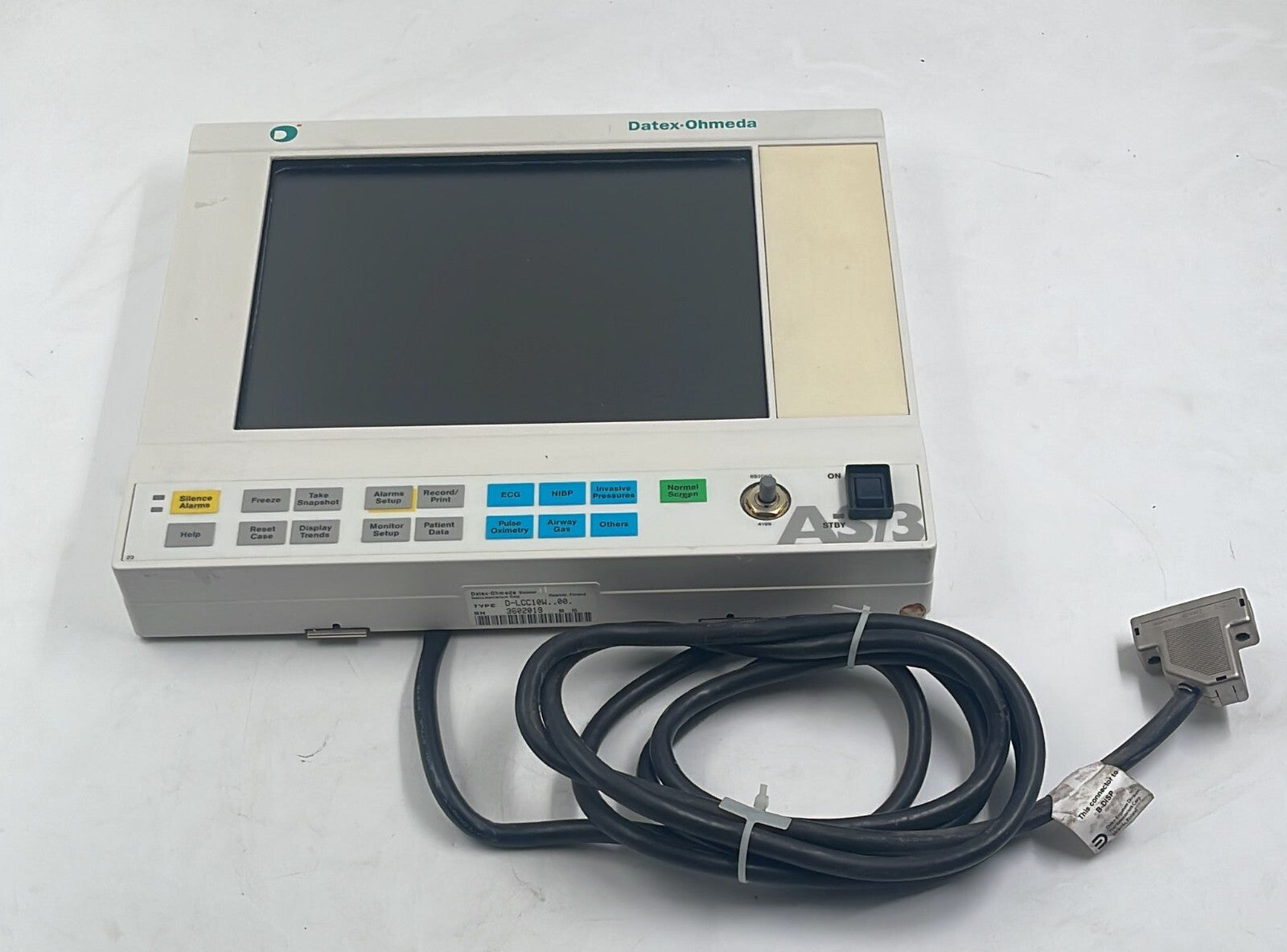 Datex-ohmeda AS/3 Monitor D-LCC10W..00.0