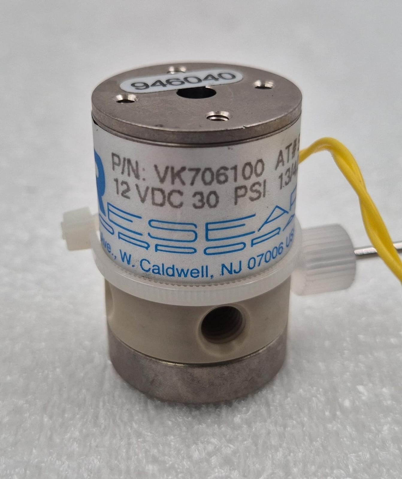 NResearch VK706100 3-Way Solenoid Valve 12VDC 30PSI
