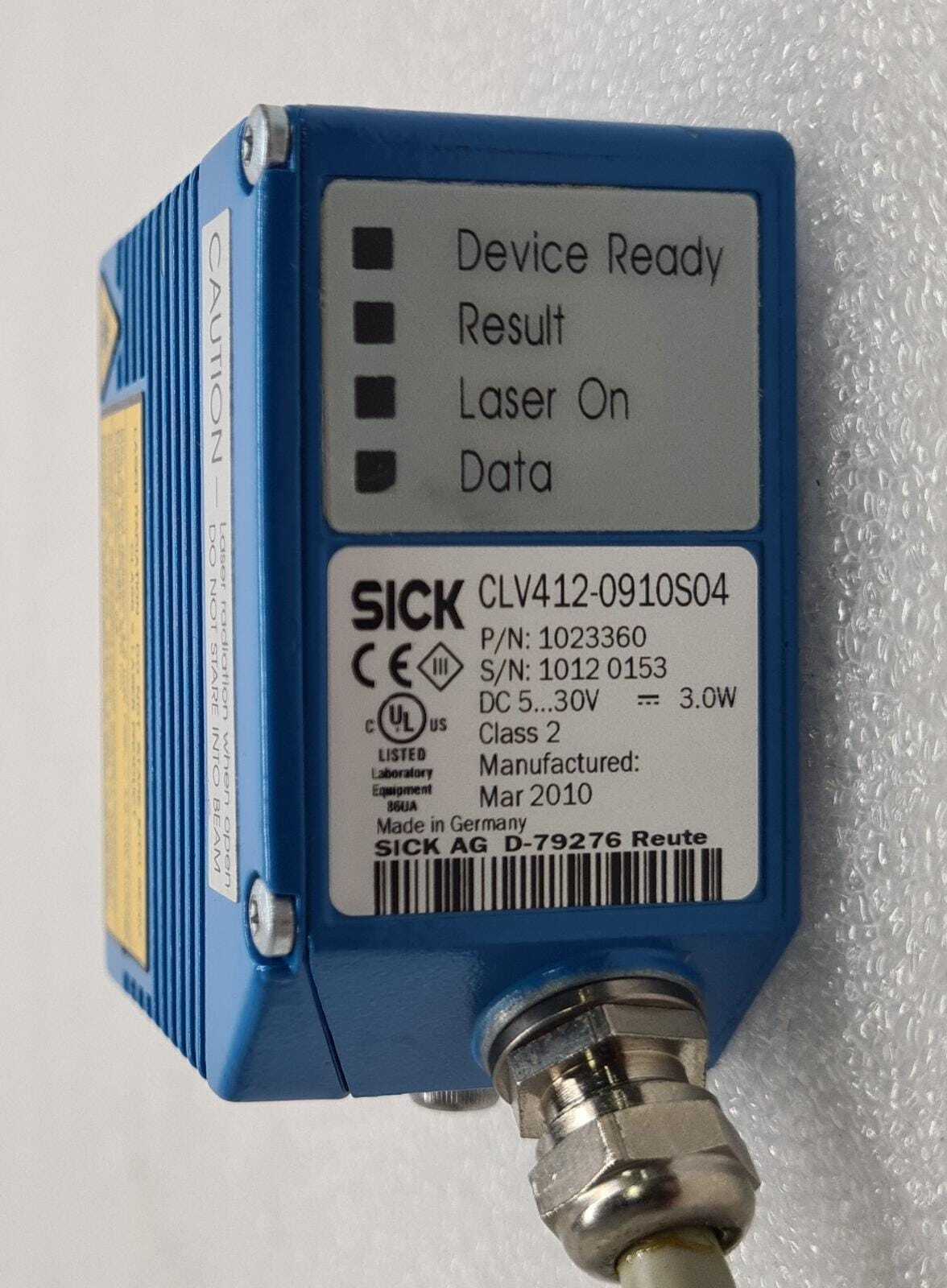 SICK CLV412-0910S04 1023360 Laser Barcode Scanner Sensor