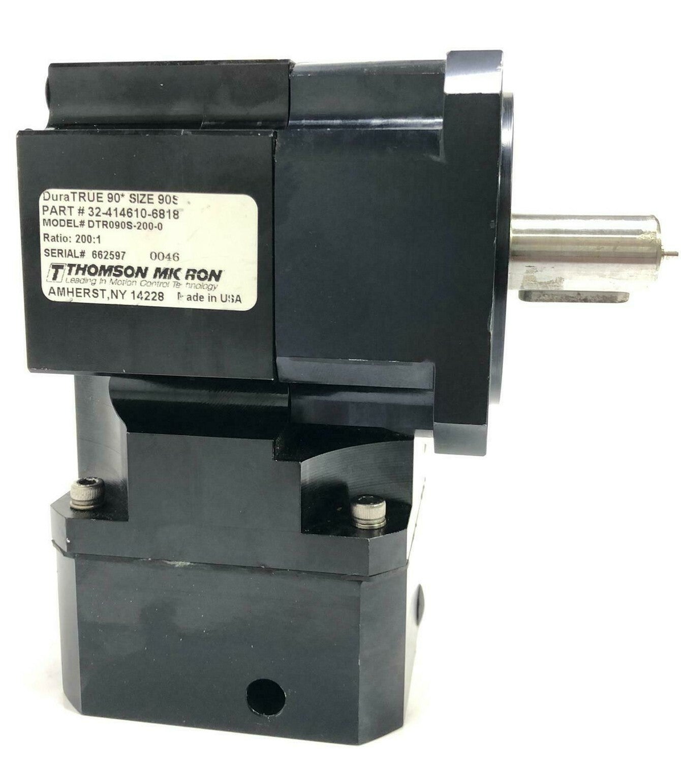 Thomson DTR090S-200-0 32-414610-6818 DuraTrue 90 Planetary Gearhead Ratio 200:1