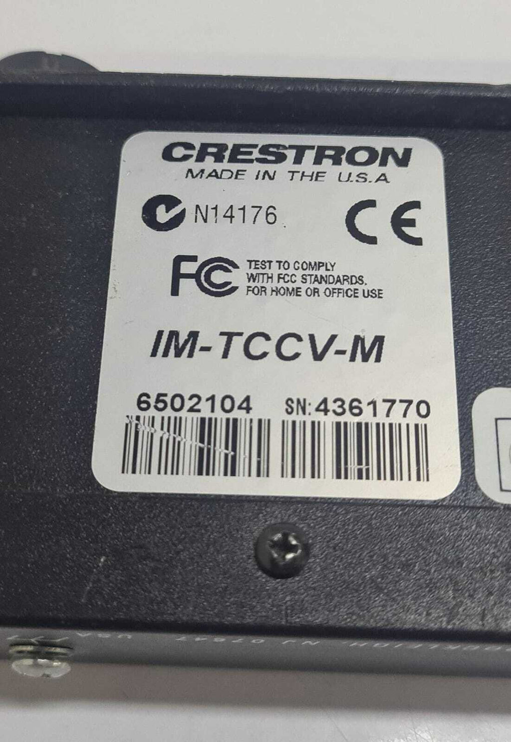 [LOT OF 4] Crestron Electronics IM-TCCV-M 6502104