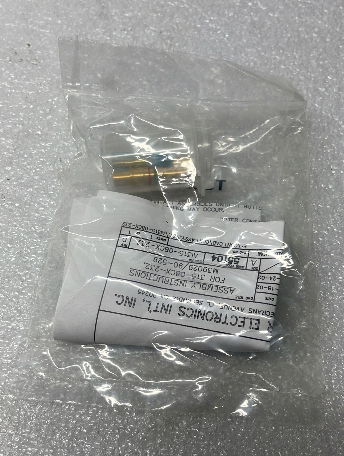 [LOT 5] NEW Sealed - TSEI Pin Socket 315-08CX-232  M39029/90-529