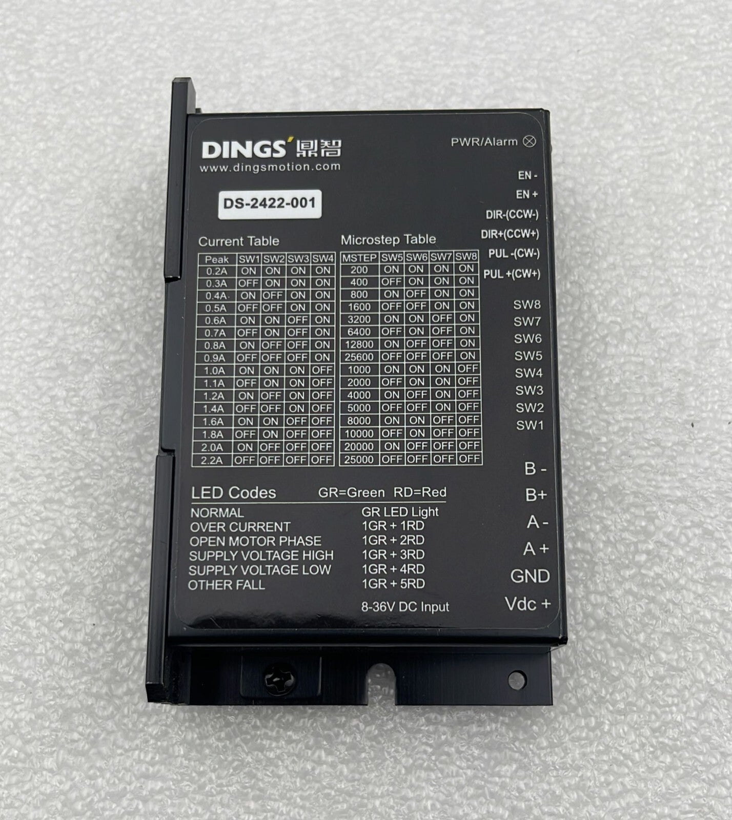 DINGS' DS-2422-001 Step Motor Drive