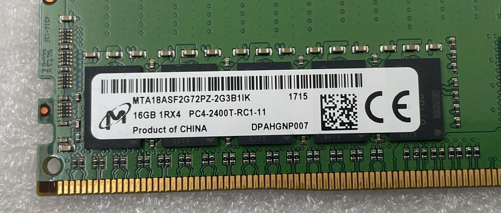 [LOT 4 PCS] MICRON 16GB MTA18ASF2G72PZ-2G3B1IK 1RX4 PC4-2400T Server Memory Ram