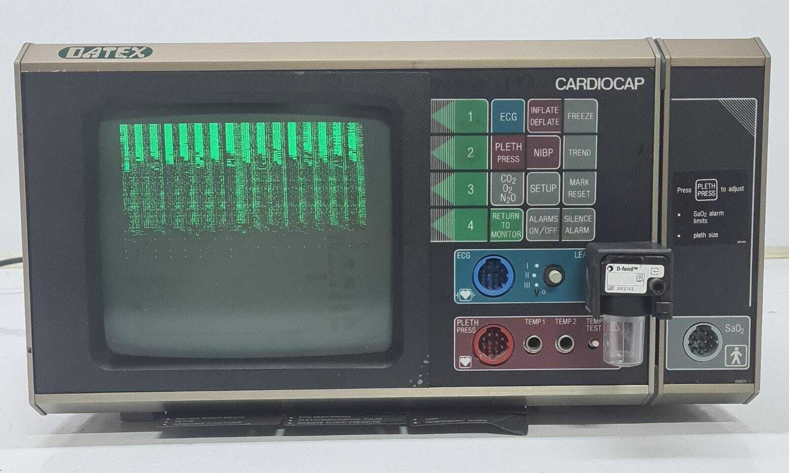 Datex Cardiocap COS-104-23-00 CC-104-23-02 Patient Monitor - FOR PARTS