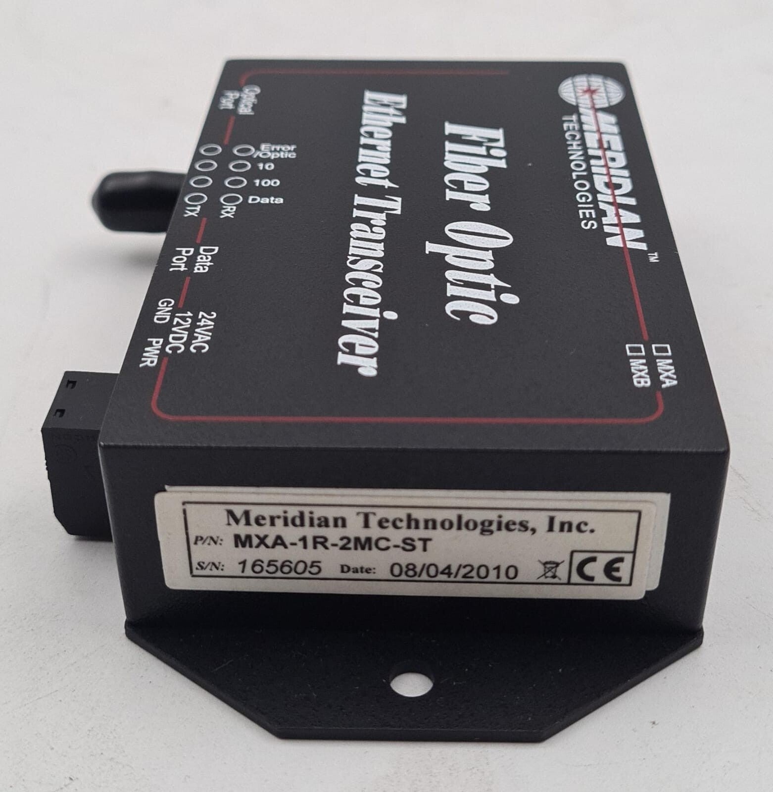 MERIDIAN TECHNOLOGIES Fiber Optic Ethernet Transceiver MXA-1R-2MC-ST