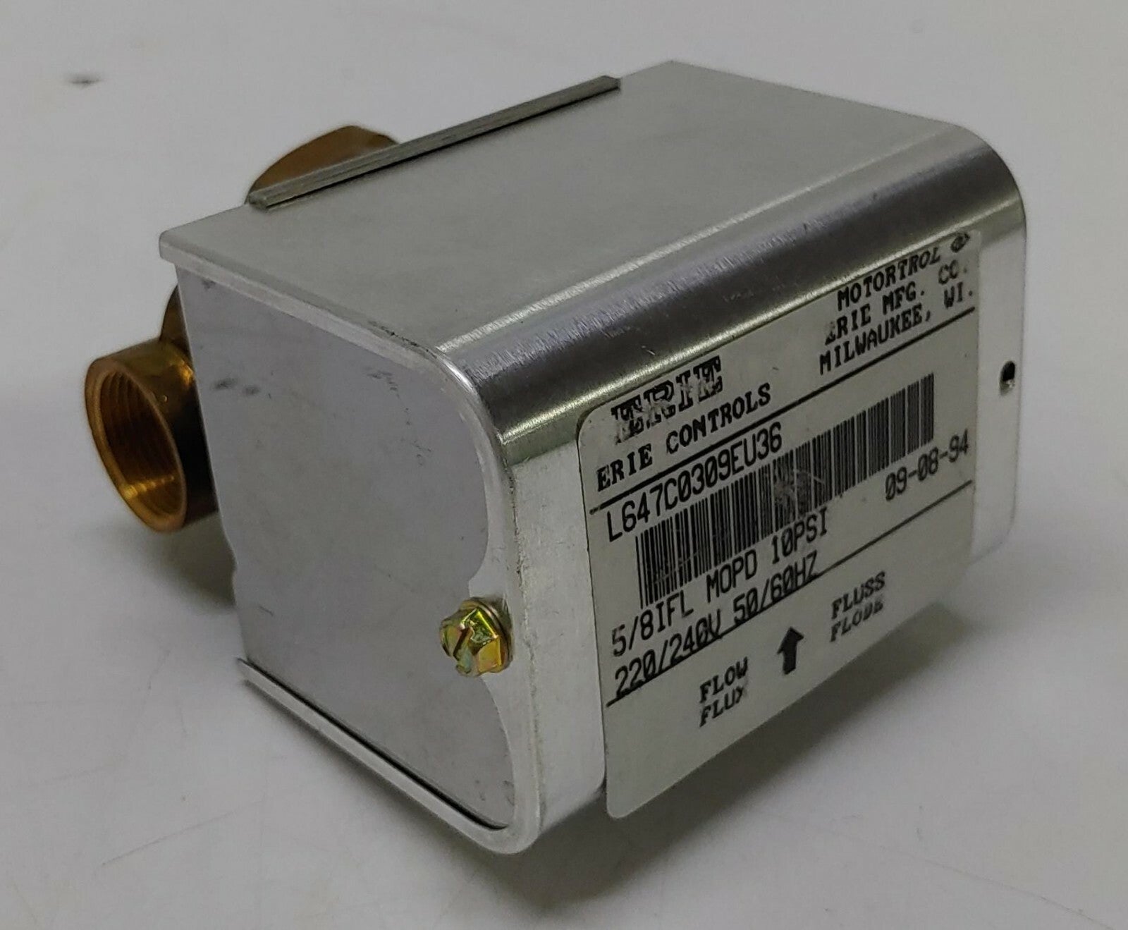 ERIE CONTROLS STEAM/WATER L647C0309EU36 5/8IFL MOPD 10PSI 220/240V 50/60HZ