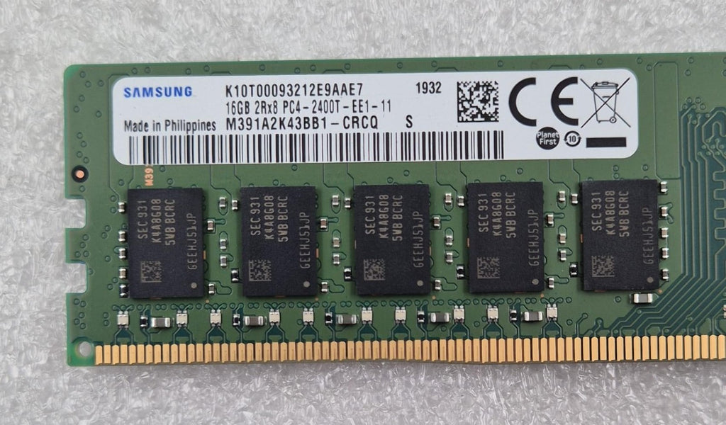 [LOT 4 PCS] SAMSUNG 16GB 2Rx8 PC4-2400T DDR4 M391A2K43BB1-CRCQ Server Memory RAM