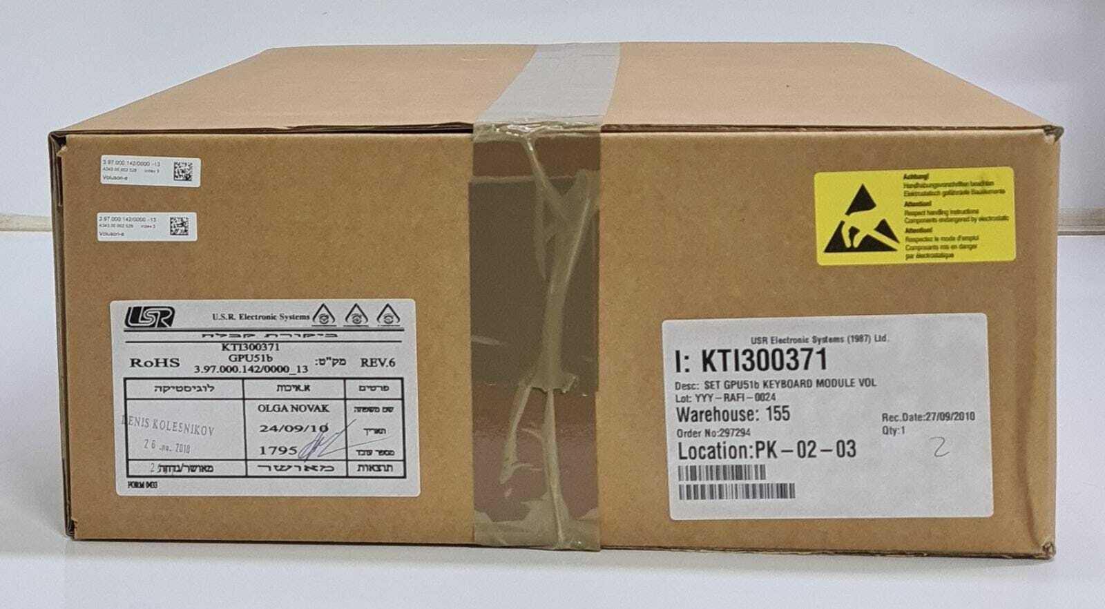 GE Voluson-e / i RAFI LAGE 6 GPU51b 3.97.000.142 Ultrasound Keyboard Front Panel