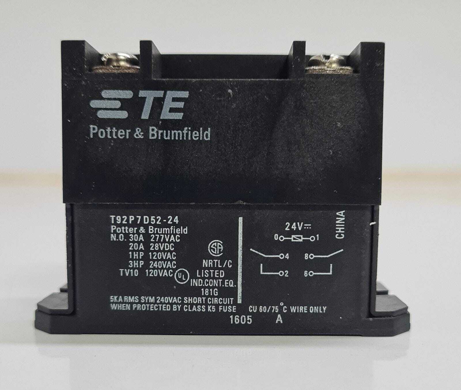 [LOT OF 7] NEW - Potter & Brumfield TE CONNECTIVITY T92P7D52-24 POWER RELAY