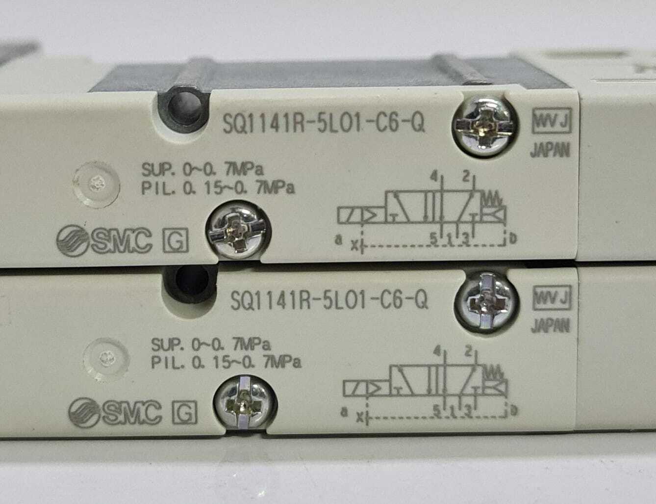 [LOT OF 2] NEW - SMC SQ1141R-5LO1-C6-Q PORT PNEUMATIC SOLENOID VALVE