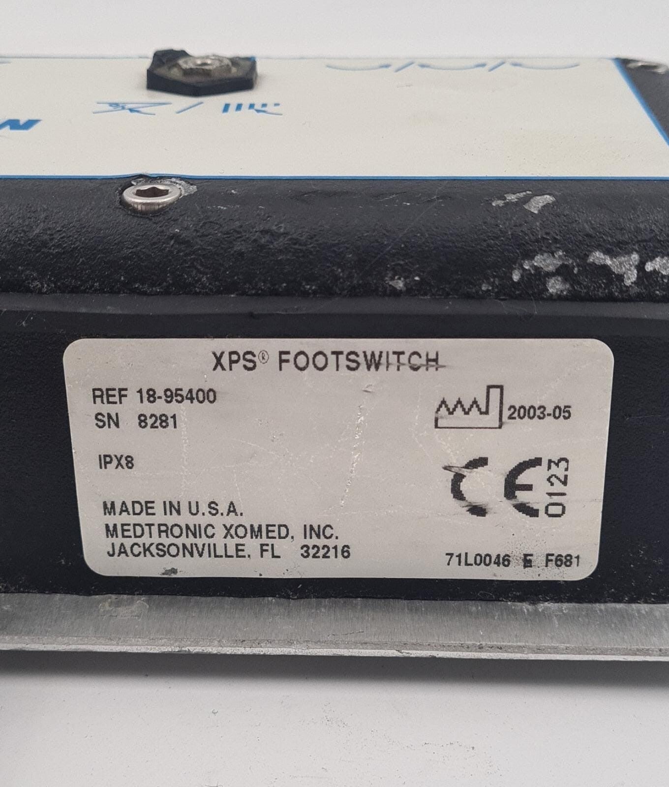 Medtronic XOMED XPS footswitch 18-95400 dual pedal control for Model 2000 medical system