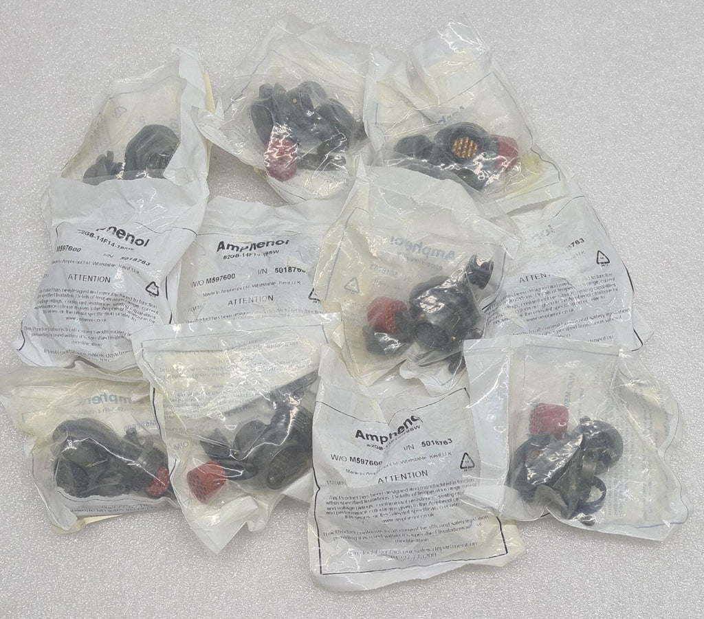 [LOT OF 11] NEW SEALED - Amphenol 62GB-14F14-19SW Circular MIL Spec Connector