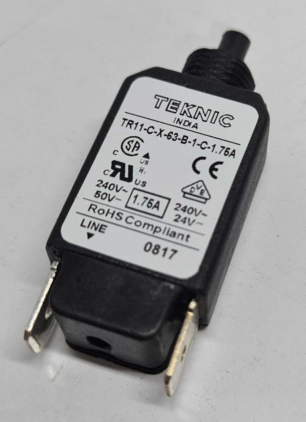 [LOT OF 15] TEKNIC TR11-C-X-63-B-1-C-1.75A Circuit Breaker