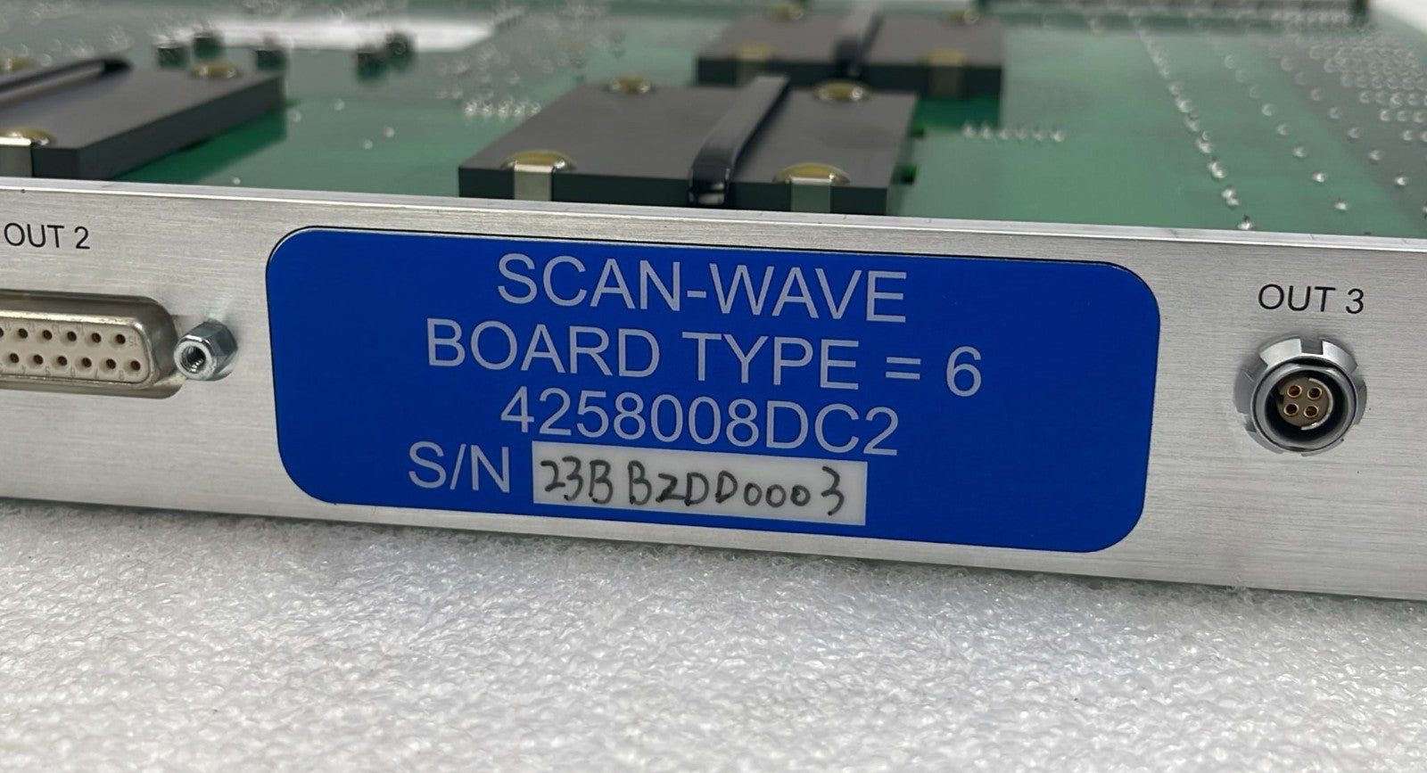 Waters Scan-Wave board Type-6 front panel label
