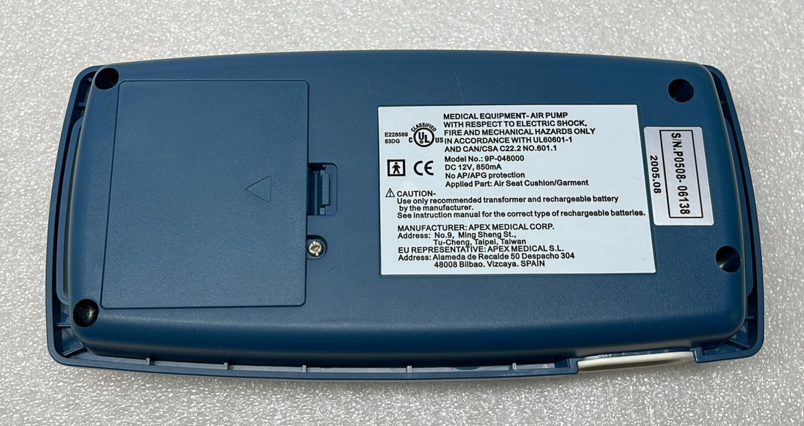 BOS Combo 100 Cushion Systems Pressure Relief 9P-048000 DC12V 850mA Air Seat