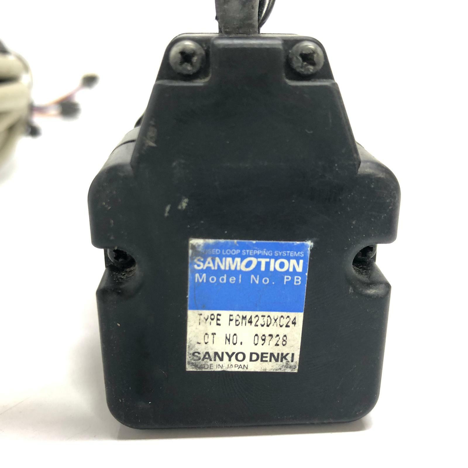 SANYO DENKI SANMOTION PB MOTOR PBM423DXC24 W/ 6 FT Cable