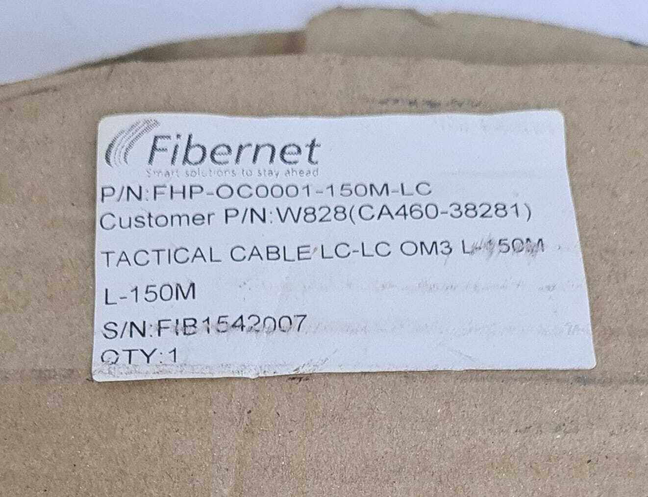 Fibernet FHP-OC0001-150M-LC W828 CA460-38281 TACTICAL CABLE LC-LC OM3 L-150M