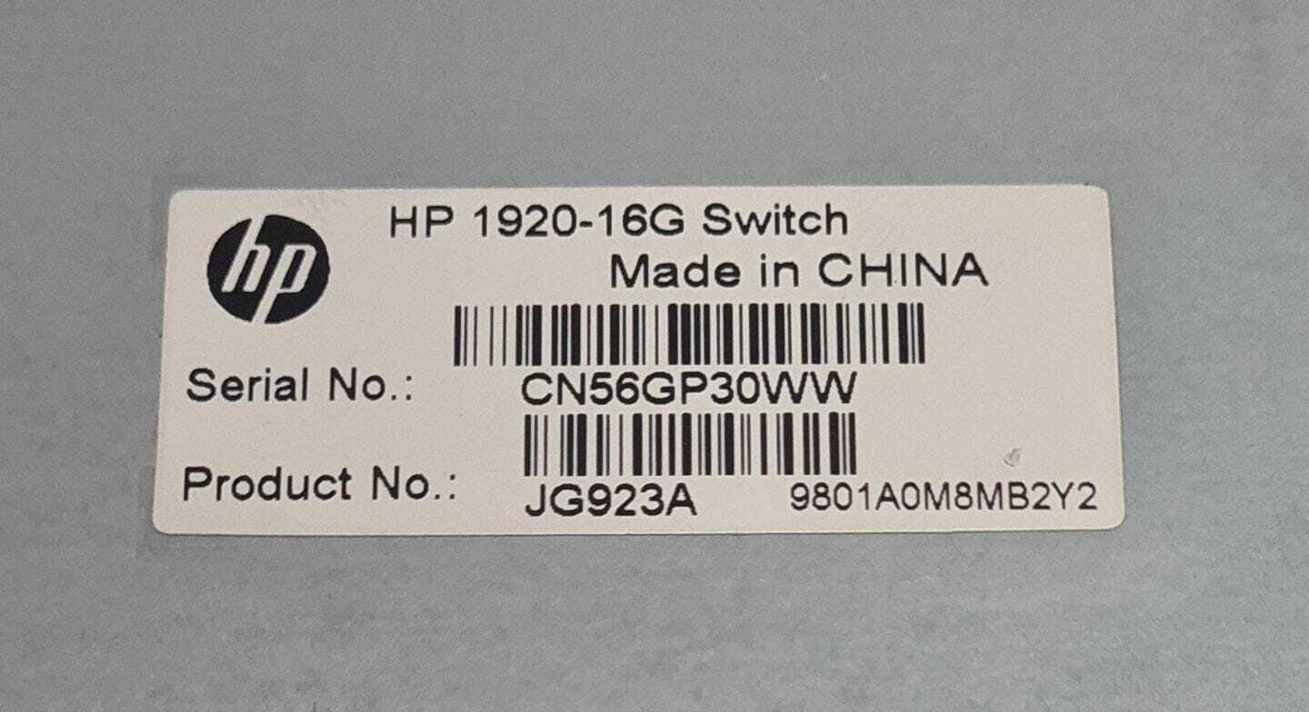 HP 1920-16G Switch JG923A OfficeConnect Port Layer 3 Switch