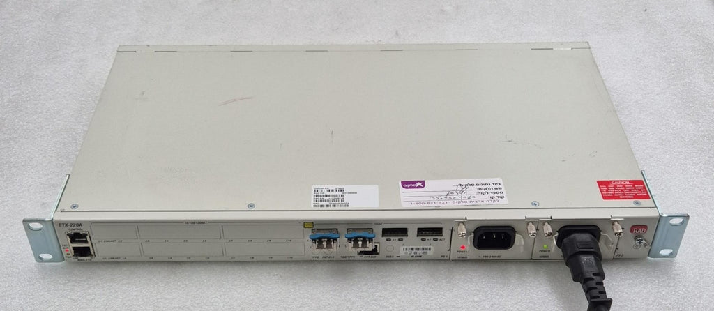 RAD ETX-220A 5601900000 ETX-220A_CELLCOM/DCR/4XFP/SYE/BSK 10G Ethernet Carrier