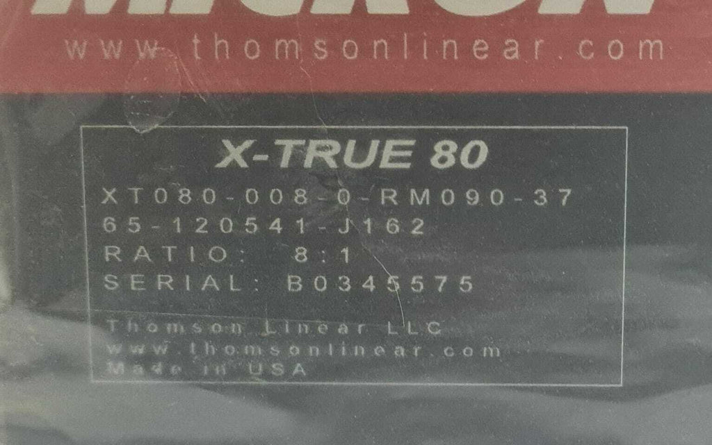 THOMSON Micron X-True 80 Gearbox XT080-008-0-RM090-37 65-120541-J162 RATIO 8:1