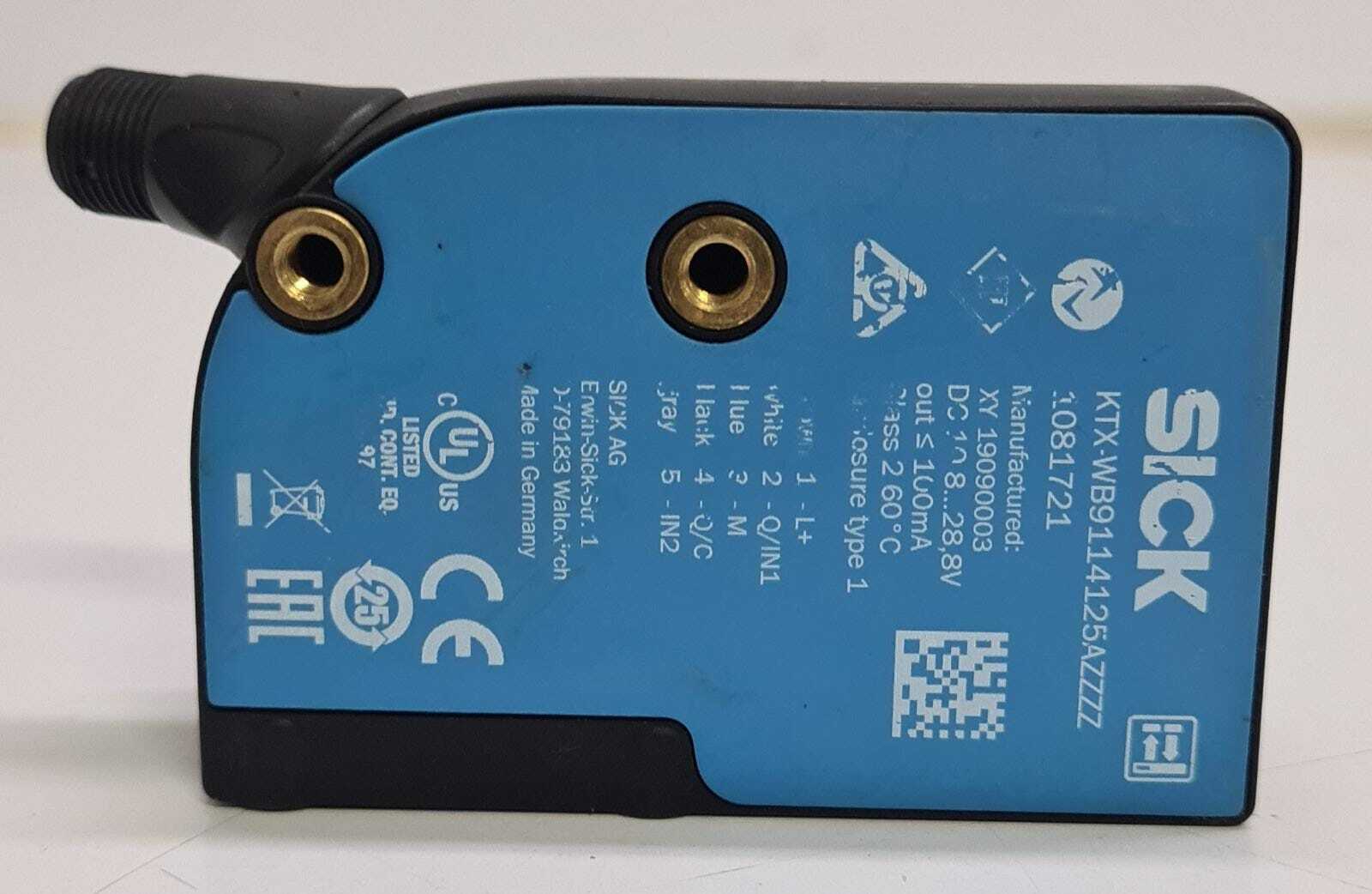 SICK KTX-WB9114125AZZZZ 1081721 Contrast Sensor Fiber Optic