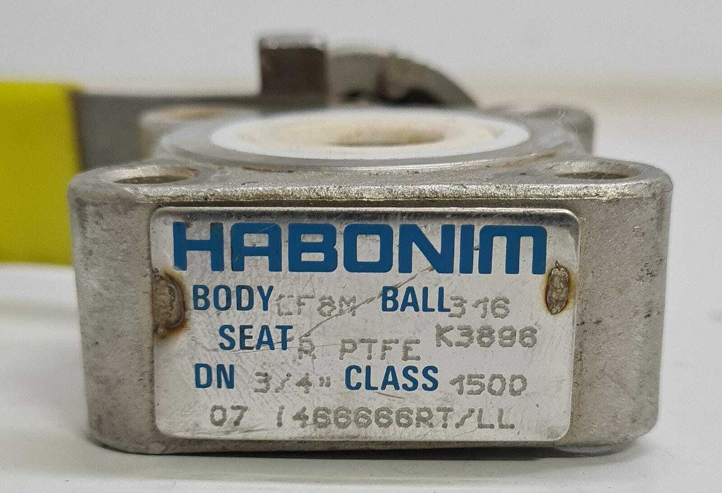 HABONIM Valve CF8M BALL 316 K3896 R PTFE 3/4