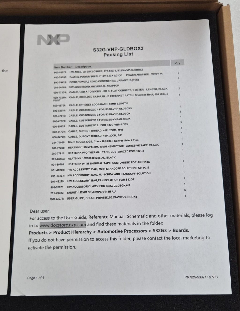 *NEW* NXP S32G-VNP-GLDBOX3 Development Platform Vehicle Network Processor KIT