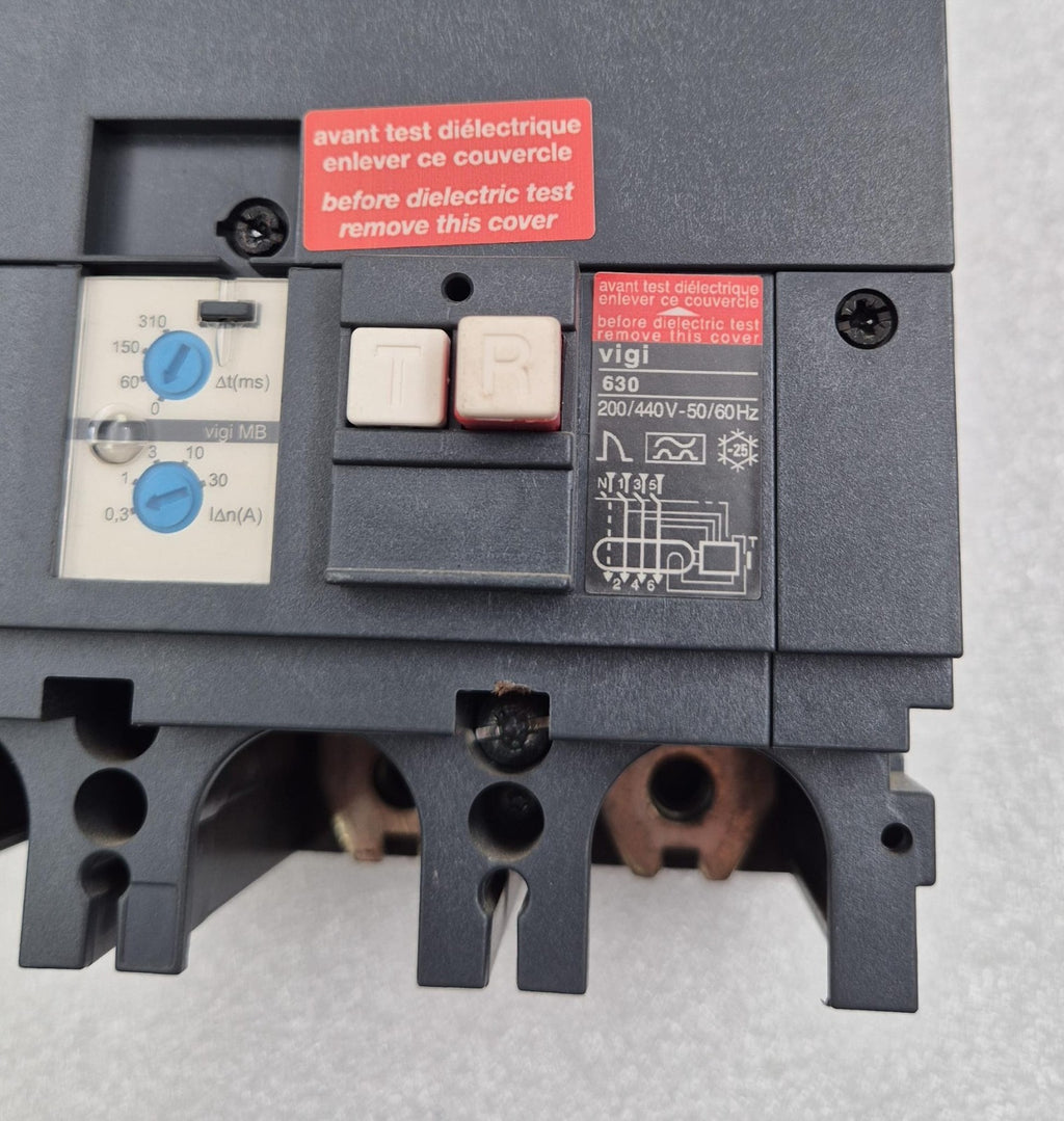 Schneider Electric Compact NSX 400N 800V Circuit Breaker Micrologic W/ Vigi 630