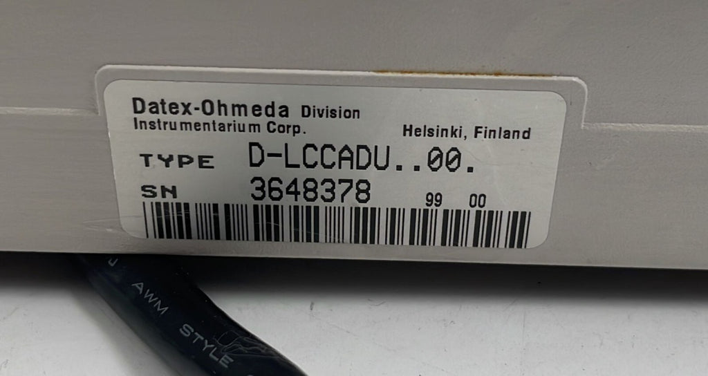 Datex-ohmeda AS/3 Monitor D-LCCADU..00. **AS IS