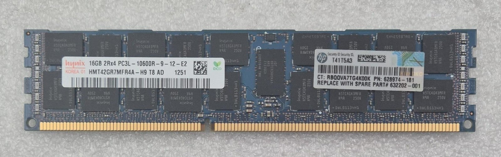 [LOT 8] SK Hynix 16GB 2Rx4 PC3L-10600R HMT42GR7MFR4A-H9 SERVER MEMORY RAM *HP*