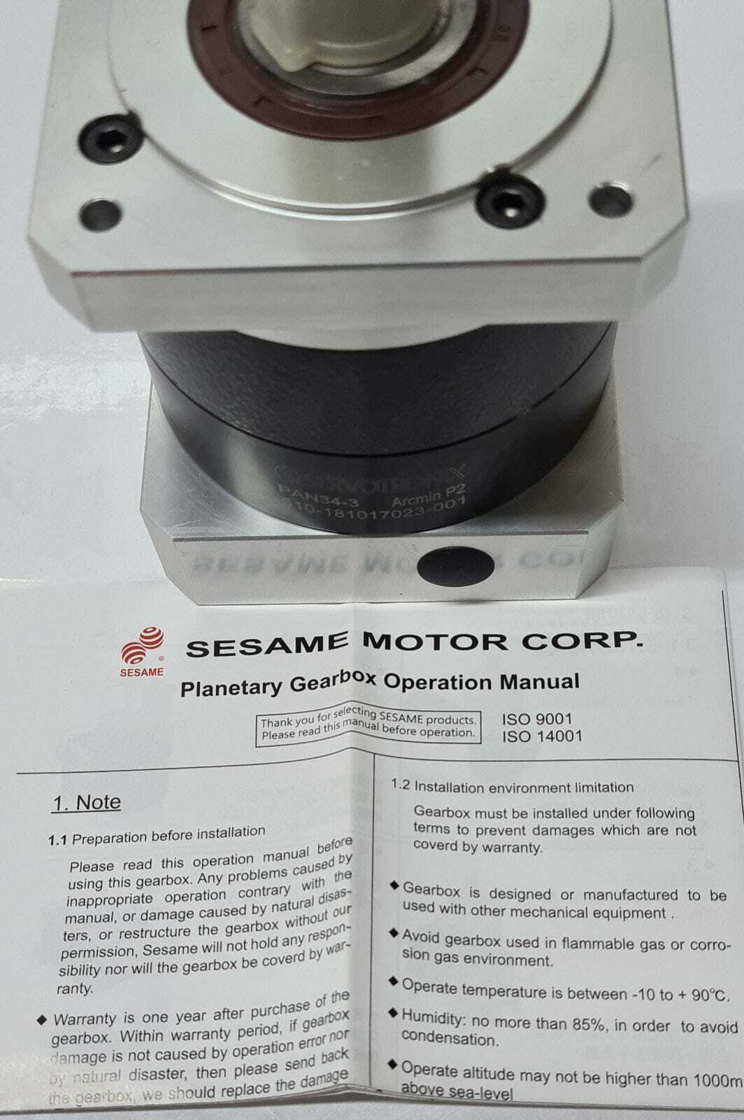 Sesame Servotronix PAN34-3 P2 StepIM Planetary Gearbox Servo Motor 5PP3030B01