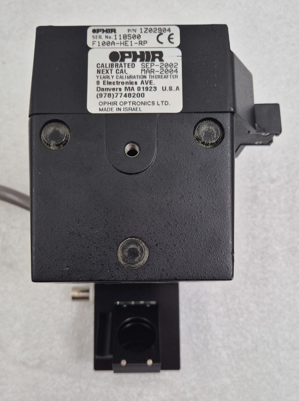 OPHIR 1Z02904 F100A-HE1-RP Laser Power Sensor Head Unit **AS-IS**