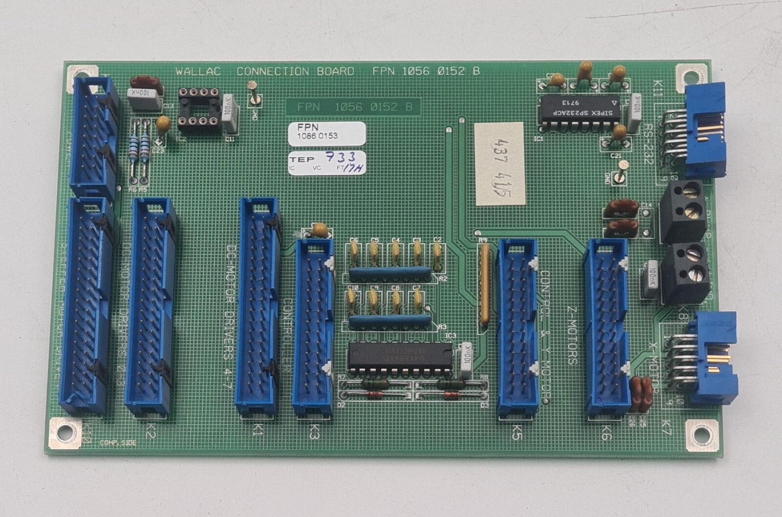 WALLAC FPN 1086 0153 Connection Board FPN 1056 0152 B