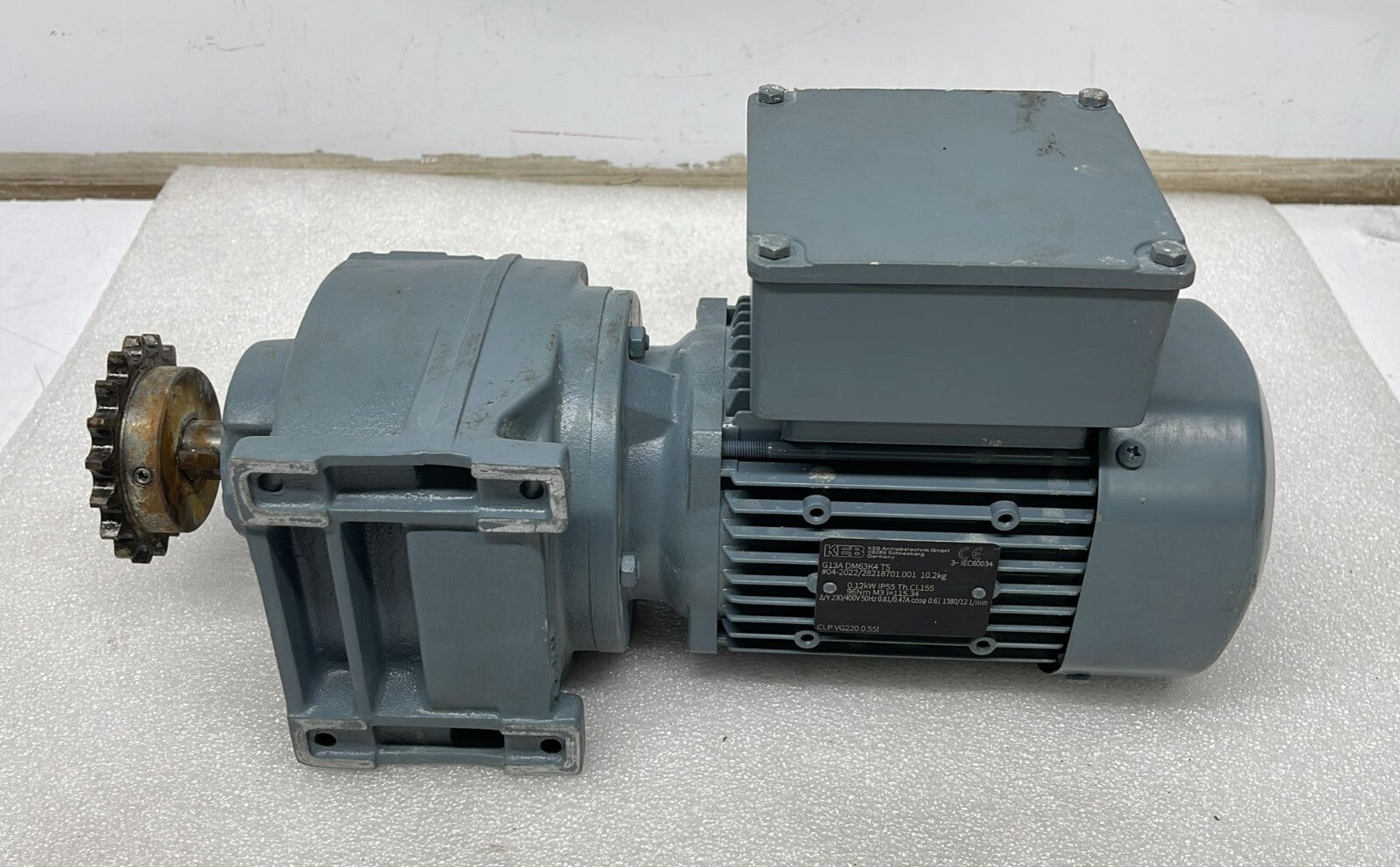 KEB G13A DM63K4 TS Gear Motor 04-2022/ 28218701.001 CLP VG220 0.55I